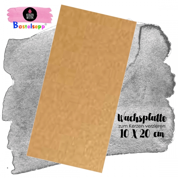 Wachsplatte Dukatengold matt 20 x 10 cm